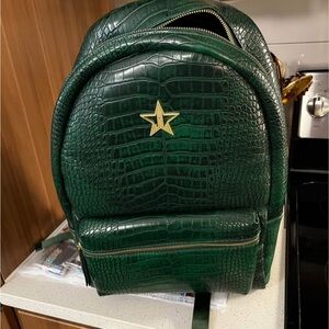 Jeffree Star Green Crocodile-Embossed Backpack